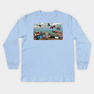 Vehicles of your childhood Kids Long Sleeve T-Shirt